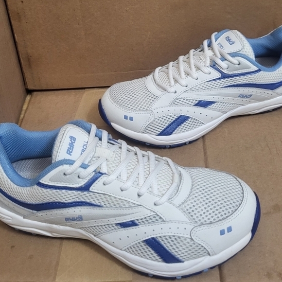 Ryka Shoes - Ryka Stroll White/Blue Sneakers Women Size 8